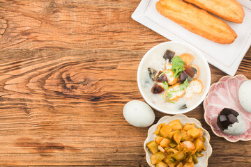 Preserved egg lean meat porridge breakfast