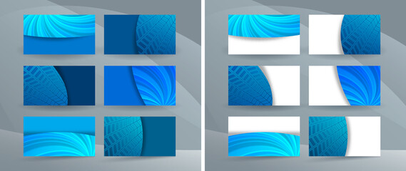 Abstract professional and designer business card one sided template or clear and minimal visiting card set, name card colors background. Vector illustration EPS 10 for presentation slide banners
