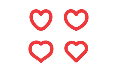 Heart linear icon. Valentine's day symbol. Hearts vector collection.
