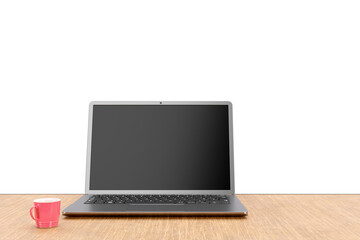 Fototapeta premium laptop on the table