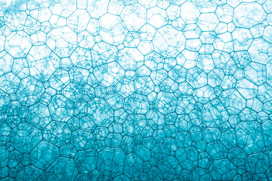 Macro close up of soap bubbles look like scientific image of cell and cell membrane - Powered by Adobe