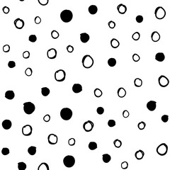 Random dots seamless pattern. Doodle circles texture background.
