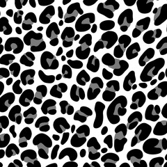 Fototapeta na wymiar Leopard skin background. Abstract basis print black and white