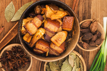Chinese Food: Braised Pork with Bamboo Shoots