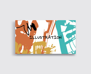 Artistic creative universal cards. Hand Drawn textures.