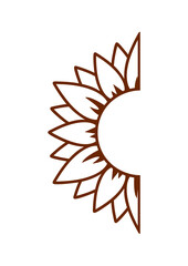 Sunflower, Flower, Summer, Sun, Monogram, art