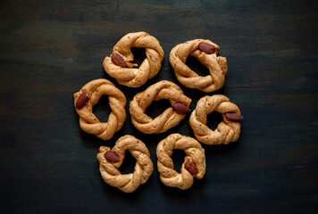 Neapolitan food taralli spicy cookies