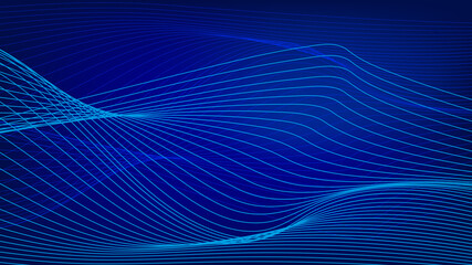 Optical art abstract background wave design on blue background. Abstract  light lines on blue background for your web site design, app, UI. EPS10.