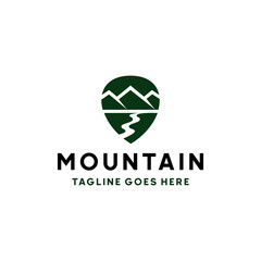 Mountain Logo travel. adventure Vector Modern Symbol. Company Logo Design Inspiration.