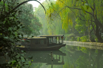 Chinese boats on canal