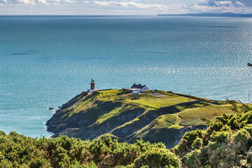 Fototapeta premium Baily Lighthouse is a lighthouse on the southeastern part of Howth Head in County Dublin, Ireland