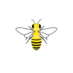 Bee, simple graphic illustration