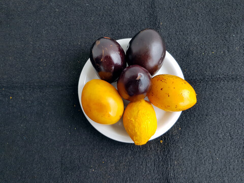 Poraqueiba sericea fruits, is a species of tree in the family Metteniusaceae. It is native to South America. Amazon, Brazil