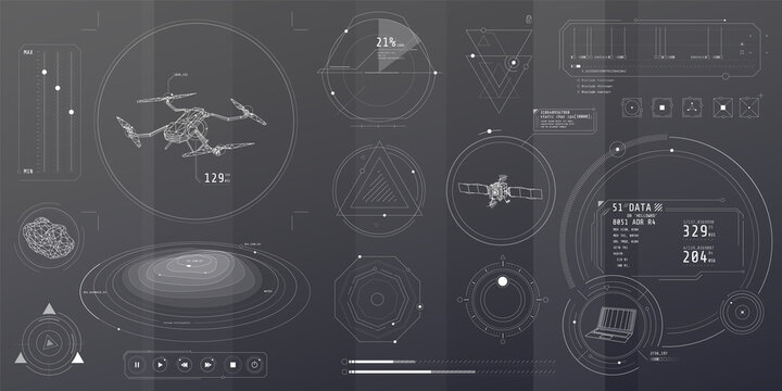 A set of thin elements on the topic of Drone Control.