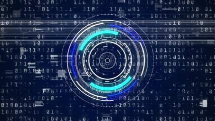 Animation of scope scanning and binary coding processing - Powered by Adobe