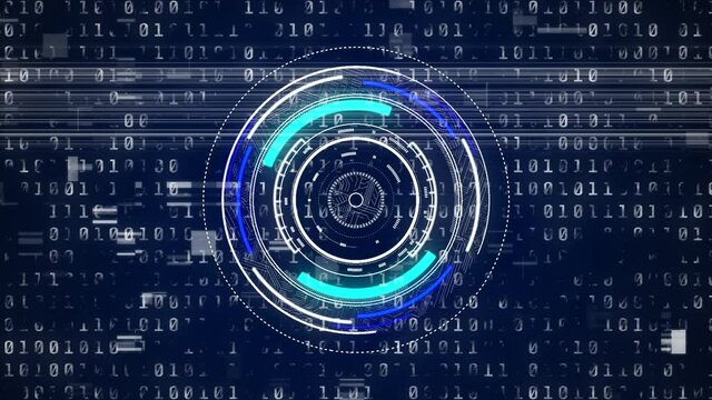 Animation of scope scanning and binary coding processing