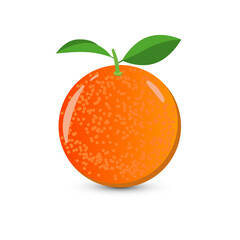 Whole fresh grapefruit with green leaves on a white isolated background.