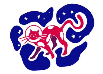 illustration of a pair of cats