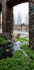 Stream in an abandoned 19th century building