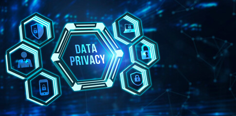 Internet, business, Technology and network concept. Cyber security data protection business technology privacy concept.