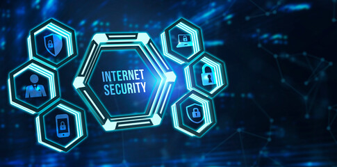 Internet, business, Technology and network concept. Cyber security data protection business technology privacy concept.