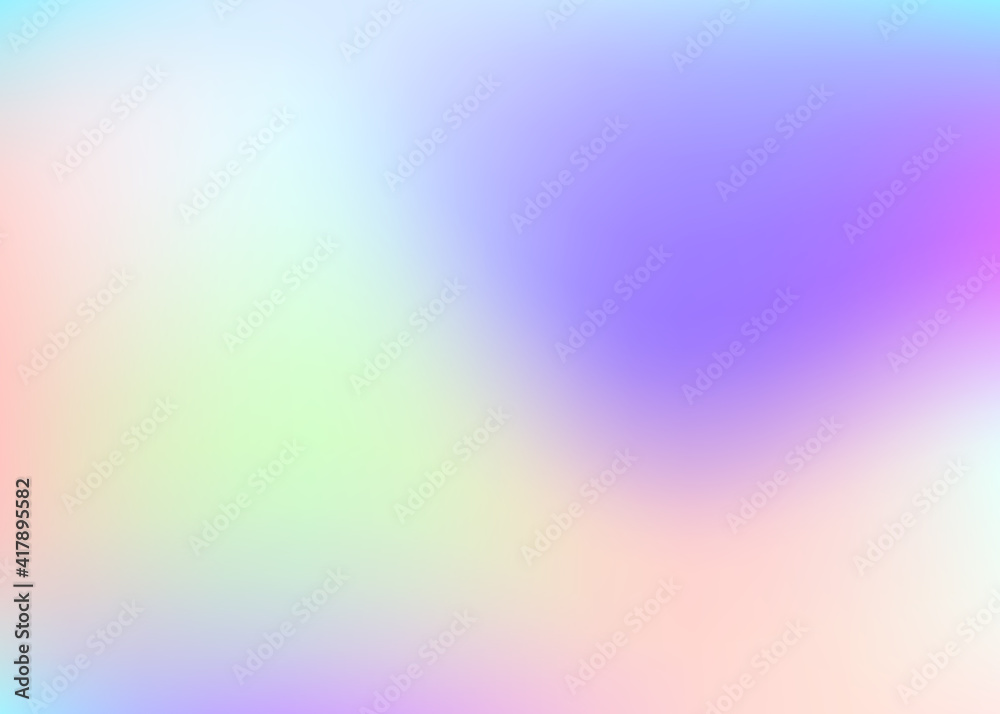 Wall mural gradient mesh abstract background. spectrum holographic backdrop with gradient mesh. 90s, 80s retro 