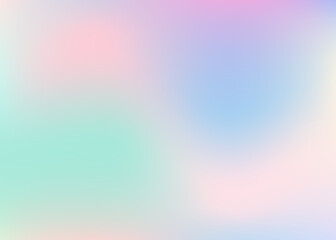 Holographic abstract background. Neon holographic backdrop with gradient mesh. 90s, 80s retro style. Iridescent graphic template for banner, flyer, cover design, mobile interface, web app. - obrazy, fototapety, plakaty