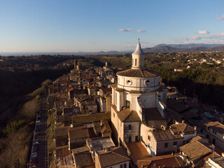 Fototapeta na wymiar veduta aerea di Zagarolo, in provincia di Roma