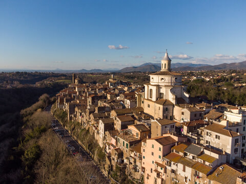 veduta aerea di Zagarolo, in provincia di Roma
