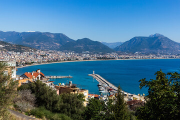 Fototapeta na wymiar View of the Mediterranean coast.