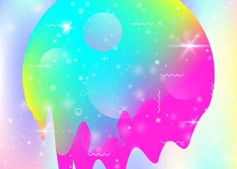 Universe landscape with holographic cosmos and abstract future background.