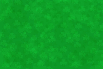 light green clover shamrock background with st patricks day text overlay illustration