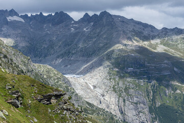 Majestic beautiful mountains view on Swiss Alps, beauty of fresh green nature, Switzerland