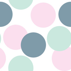 Seamless childrens pattern with multicolored circles. Ideal for baby fabrics, textiles, backgrounds, packaging, covers. Creative background vector