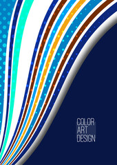 Bright abstract background, soft colored lines. Template for your design. Vector