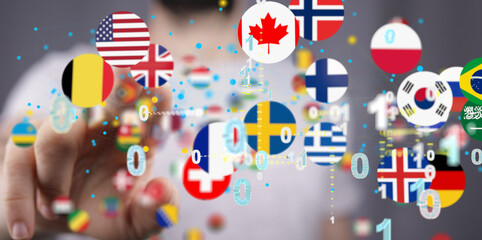 International world flag 3d digital