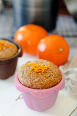 Muffin sans gluten fait maison à la clémentine et aux graines de fenouil - Aliment sans gluten