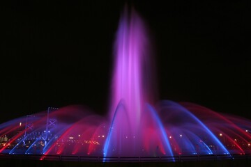 fountain at night