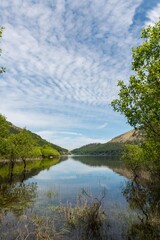 lake and mountains
