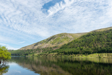 lake and mountains