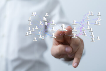 hierarchy connection team group digital