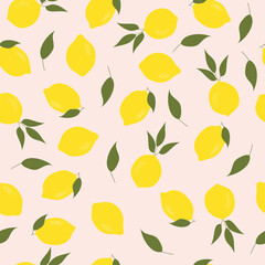Vector lemon pattern. Simle style.