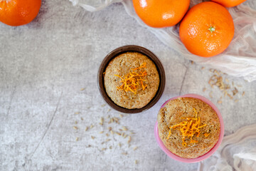 Muffin sans gluten fait maison à la clémentine et aux graines de fenouil - Aliment sans gluten