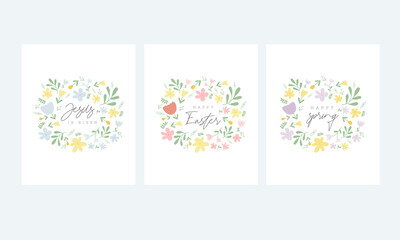 Happy Easter vector illustration, greeting card, poster 