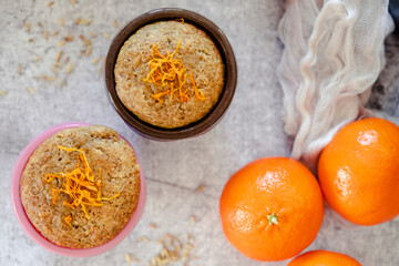 Muffin sans gluten fait maison à la clémentine et aux graines de fenouil - Aliment sans gluten