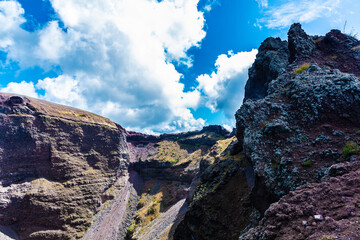 Mount Vesuvius, an active volcano located in Naples, Italy