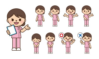 看護師 女性 セット