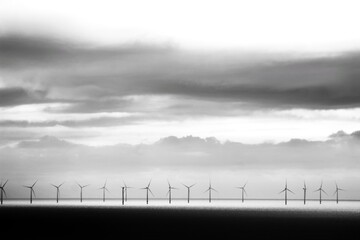 Wind turbines on Brighton Coast