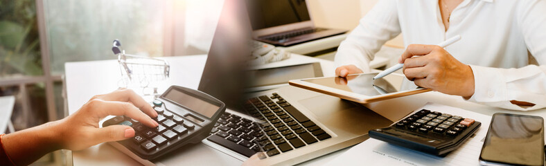 Searching Browsing Internet Data Information with blank search bar.businessman working with smart...