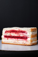cake filling with fruit jam